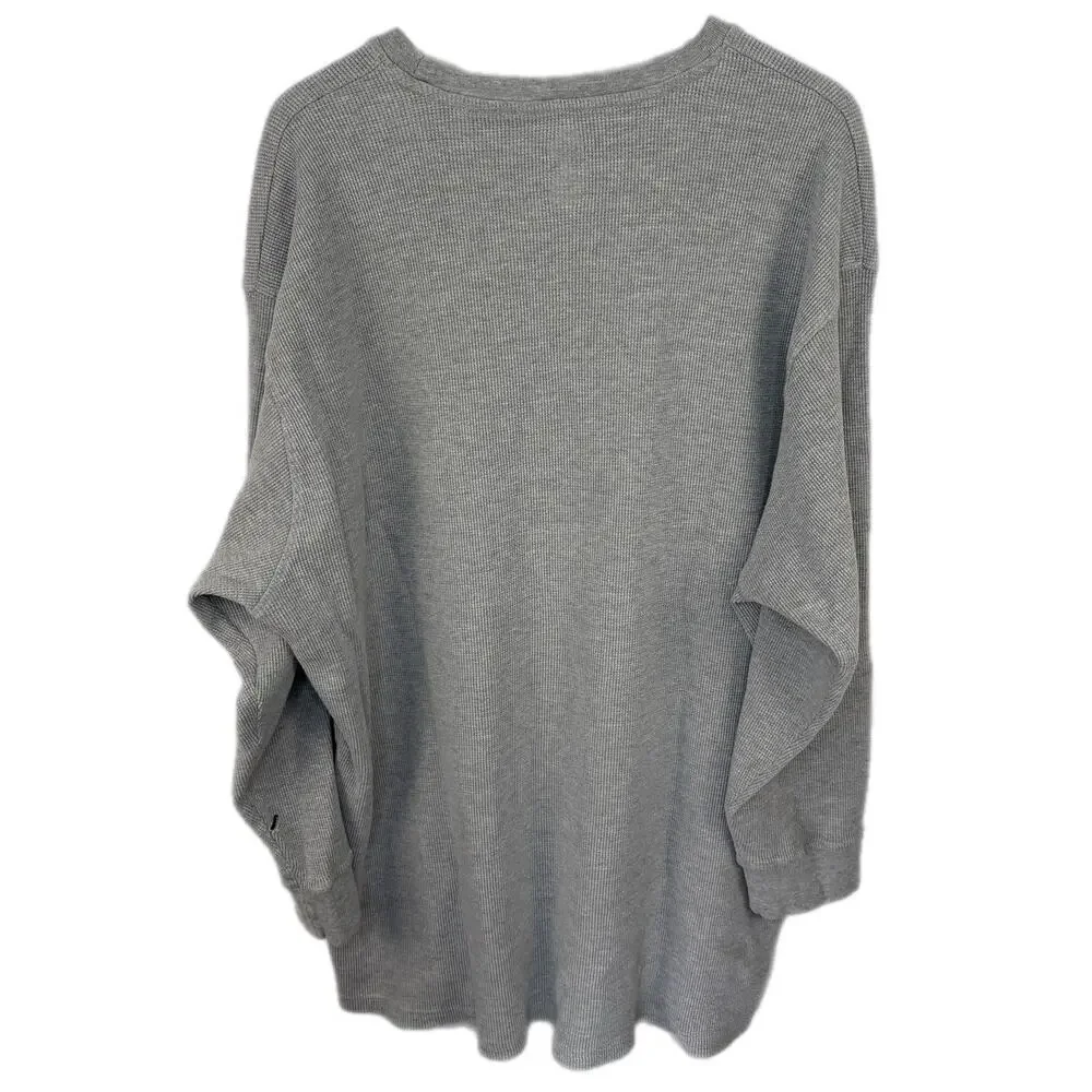 Detroit Lions Gray Thermal Long Sleeve Shirt - Men's Size 5XL - Picture 2 of 7